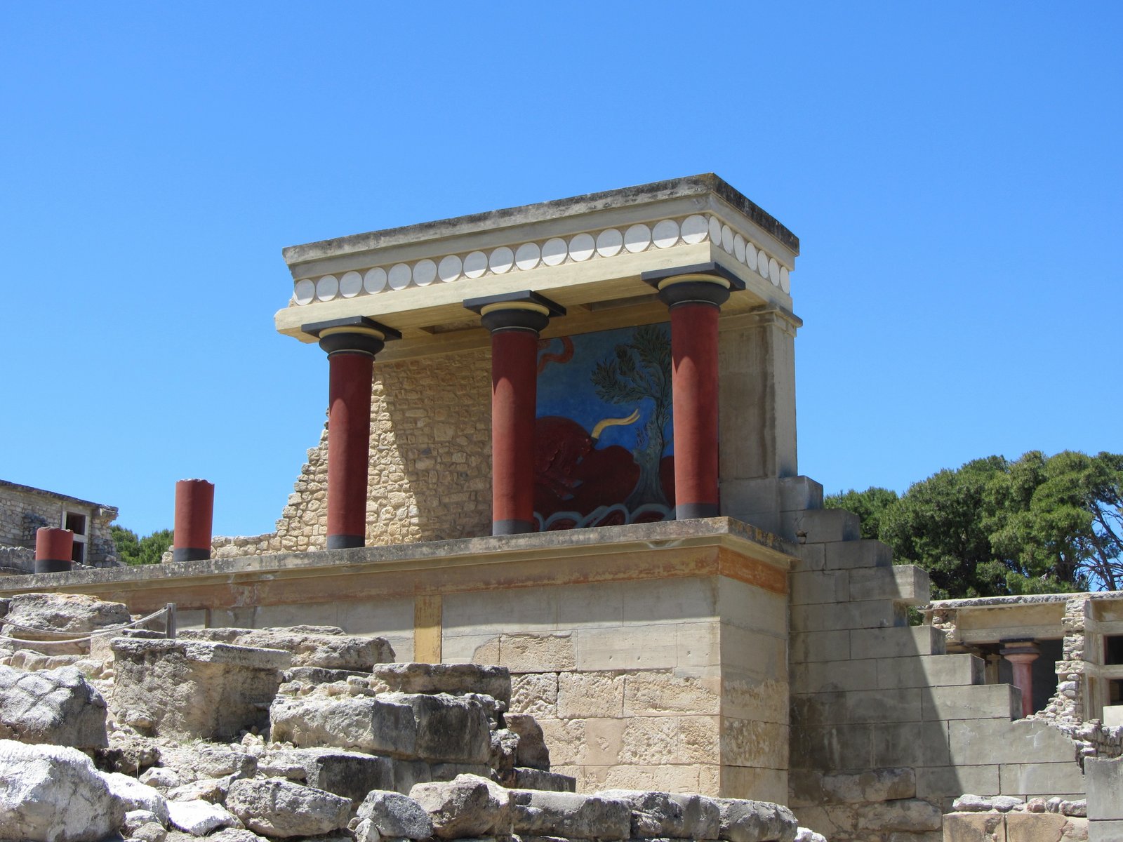 A krétai Knósszosz palotájának romjai